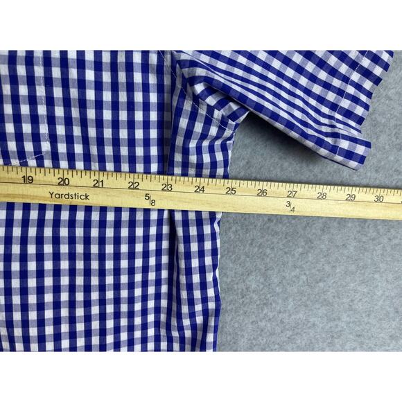 Weatherproof Short Sleeve Shirt Men's Size 2XL Big & Tall Button Down Blue - Picture 2 of 7